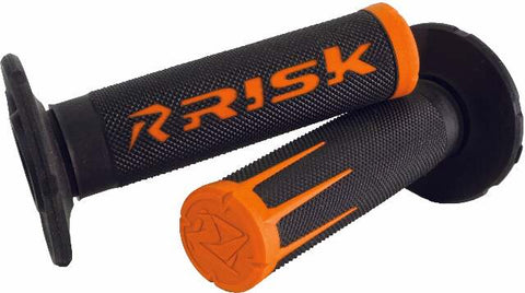 RISK RACING FUSION 2.0 MOTORCYCLE GRIPS ORANGE 00287