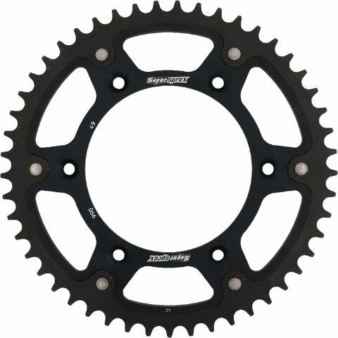 SUPERSPROX REAR STEALTH SPROCKET ALU/STL 49T-520 BLK HUSQ/KTM RST-990-49-BLK