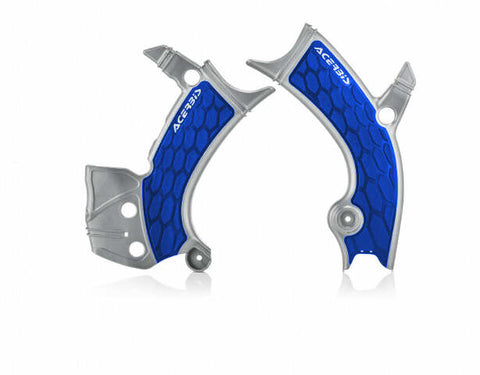 ACERBIS X-GRIP FRAME GUARD SILVER/BLUE 2689411404