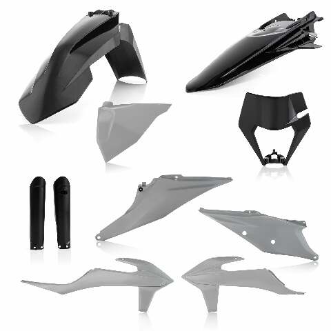 ACERBIS FULL PLASTIC KIT KTM GREY/BLACK 2791541001