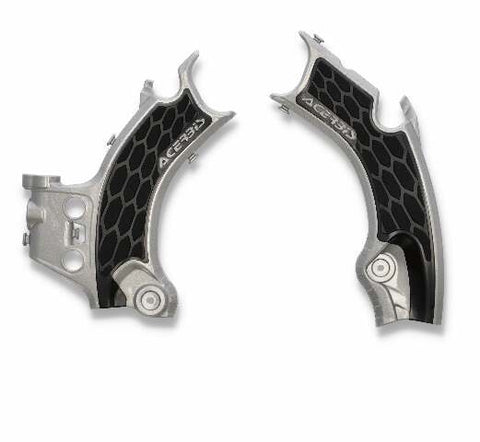 ACERBIS X-GRIP FRAME GUARDS HON SILVER/BLACK 2911441015