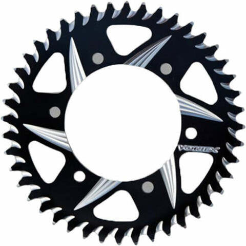 VORTEX REAR CAT5 SPROCKET ALUMINUM 43T-520 BLK KAW/SUZ/YAM 435ZK-43