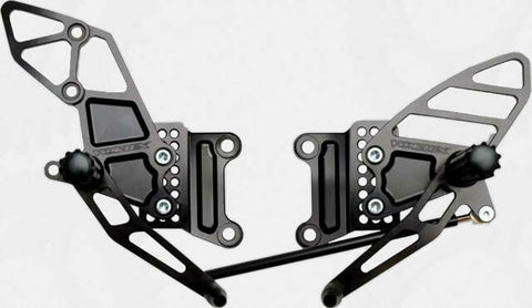 VORTEX REAR SET COMPLETE BLK KAW RS406K