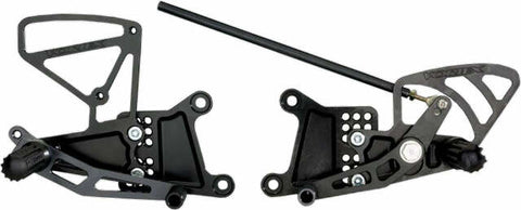 VORTEX REAR SET COMPLETE BLK YAM RS602K