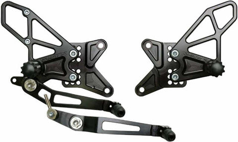 VORTEX REAR SET COMPLETE BLK YAM RS681K