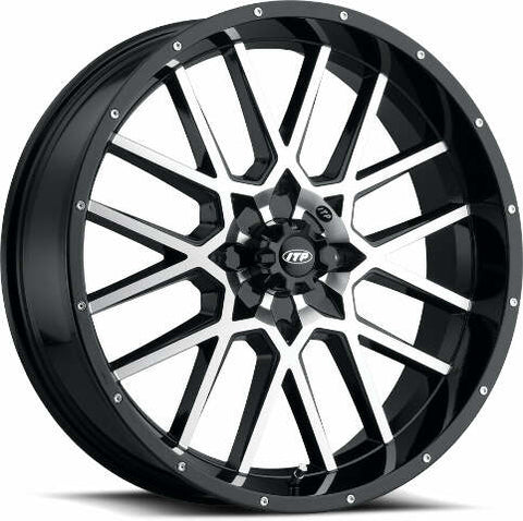 ITP HURRICANE BLACK/MACHINED 18X6.5 4/137 4 + 2.5 (+10MM) 1822515546B