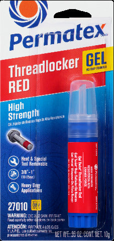 PERMATEX THREADLOCKER RED GEL 10G 27010