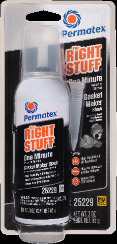 PERMATEX RIGHT STUFF BLACK ONE MINUTE GASKET 3 OZ 25229