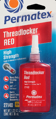 PERMATEX HIGH STRENGTH THREADLOCKER RED 36 ML 27140