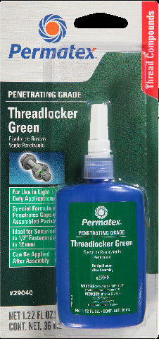 PERMATEX PENETRATING GRADE THREADLOCKER GREEN 36 ML 29040