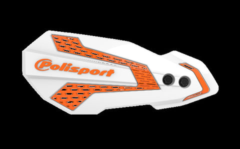 POLISPORT MX FLOW HANDGUARDS WHITE/ORANGE 8308200004