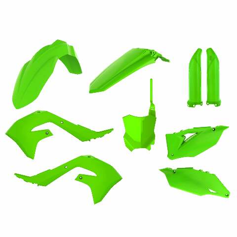 POLISPORT MX COMPLETE KIT LIME GREEN KAW 91025