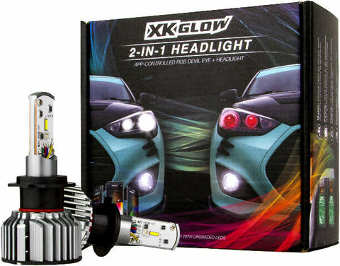 XK GLOW RGB H4 LED BULB KIT XK045004-H4-M