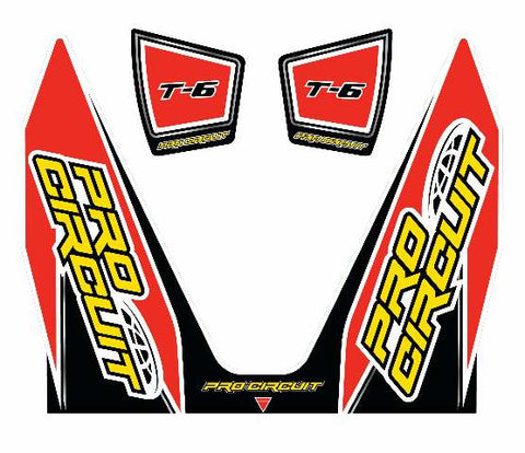 PRO CIRCUIT T-6 WRAP/END CAP DECAL REPLACEMENT MUFFLER STICKERS DC14T6