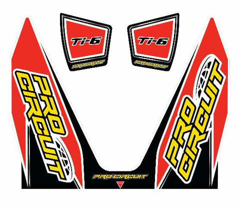 PRO CIRCUIT TI-6 WRAP/END CAP DECAL REPLACEMENT MUFFLER STICKERS DC14TI6