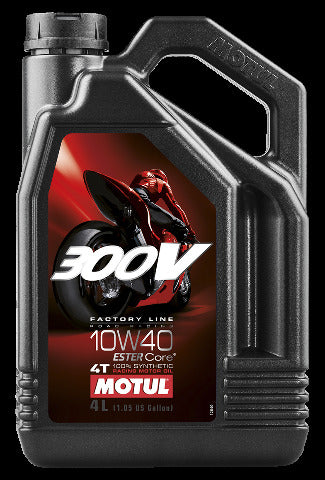 MOTUL 300V 4T COMPETITION SYNTHETIC OIL 10W40 4-LITER 104121