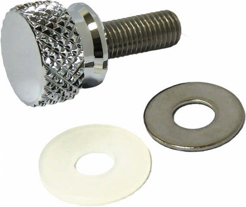 HARDDRIVE KNURLED SEAT KNOB 1/4-28 1/4-28 STEPPED CHROME 05-319