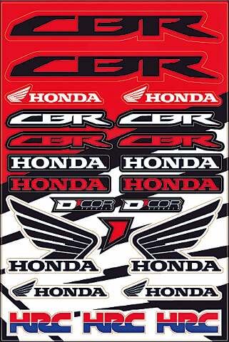D-COR HONDA STREET DECAL SHEET 40-10-102