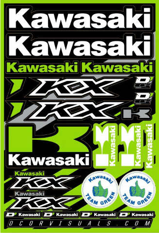 D-COR KAWASAKI DECAL SHEET 12
