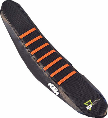 D-COR GRIPPER SEAT COVER BLACK W/ORANGE RIBS 30-30-205