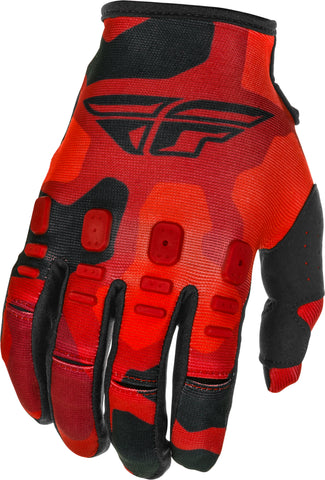 FLY RACING KINETIC K221 GLOVES RED/BLACK SZ 12 374-51212