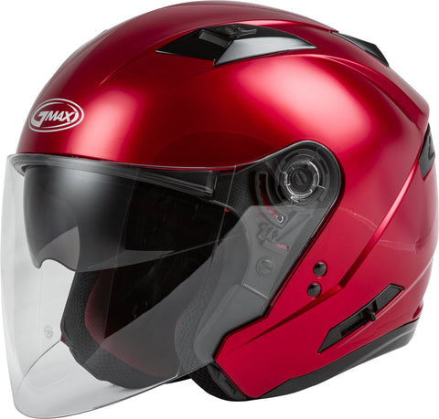 GMAX OF-77 OPEN-FACE HELMET CANDY RED LG O1770096