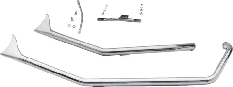 PAUGHCO UPSWEEP FISHTAIL PIPE SET TWIN CAM 726B2F