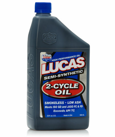 LUCAS SEMI-SYNTHETIC 2-CYCLE OIL QT 10110