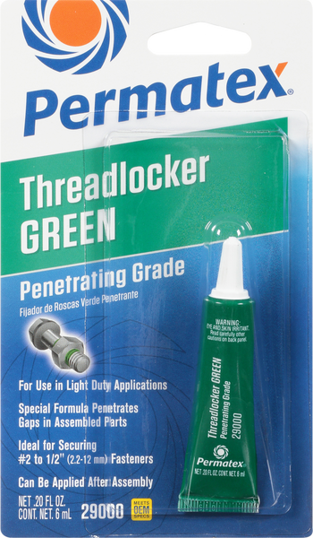 PERMATEX PENETRATING GRADE THREADLOCKER GREEN 6 ML 29000