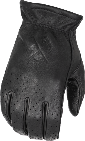 HIGHWAY 21 LOUIE PERFORATED GLOVES BLACK 2X 489-00502X