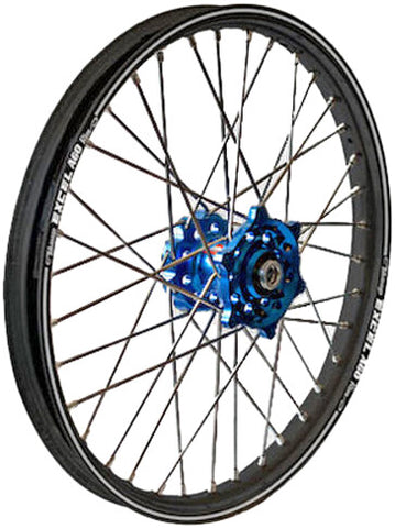 DUBYA REAR WHEEL 1.85 X 19 BLUE HUB BLACK RIM 56-3121DB