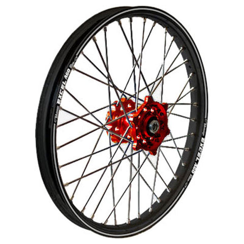 DUBYA FRONT WHEEL 1.40 X 19 RED HUB BLACK RIM 56-3002RB