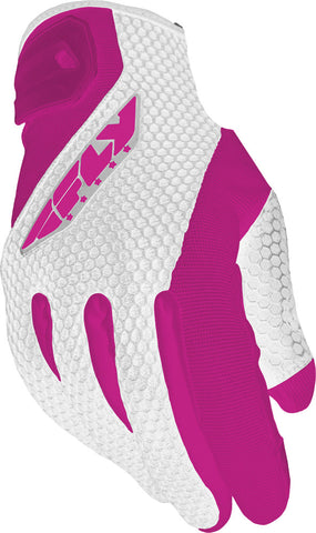 FLY RACING WOMEN'S COOLPRO GLOVES WHITE/PINK XL #5884 476-6210~5