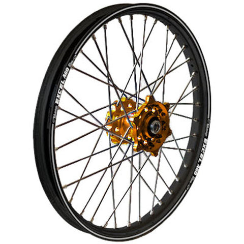 DUBYA REAR WHEEL 2.15 X 18 GOLD HUB BLACK RIM 56-3155GB