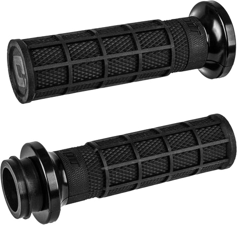 ODI LOCK ON WAFFLE STYLE GRIPS BLACK/BLACK FOR INDIAN TOURING V31ITW-BB-B