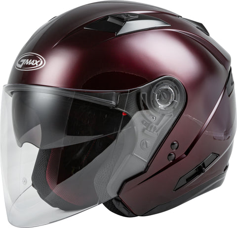 GMAX OF-77 OPEN-FACE HELMET WINE RED LG O1770106
