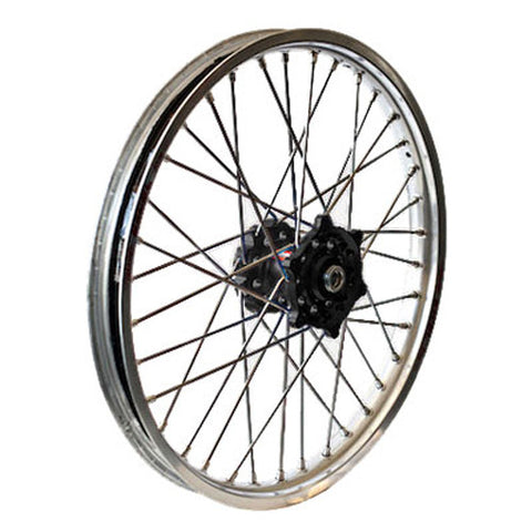 DUBYA REAR WHEEL 2.15 X 18 BLACK HUB SILVER RIM 56-3155BS