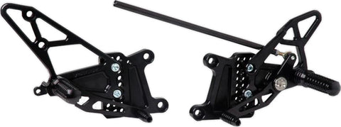 VORTEX REAR SET COMPLETE BLK YAM RS661K