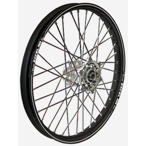 DUBYA REAR WHEEL 2.15 X 19 SILVER HUB BLACK RIM 56-4156SB