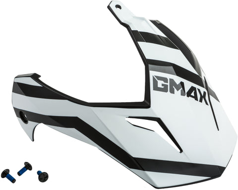 GMAX VISOR W/SCREWS TRAPPER MATTE BLACK/RED/WHITE GM-11S G011105