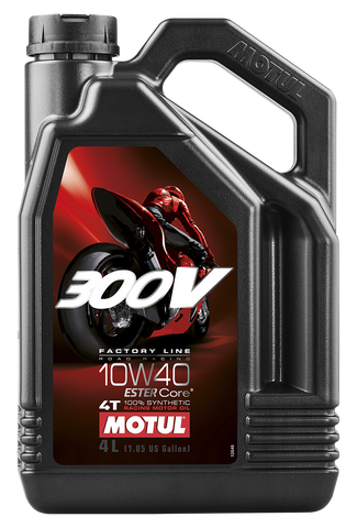 MOTUL 300V 4T COMPETITION SYNTHETIC OIL 10W40 4-LITER 104121