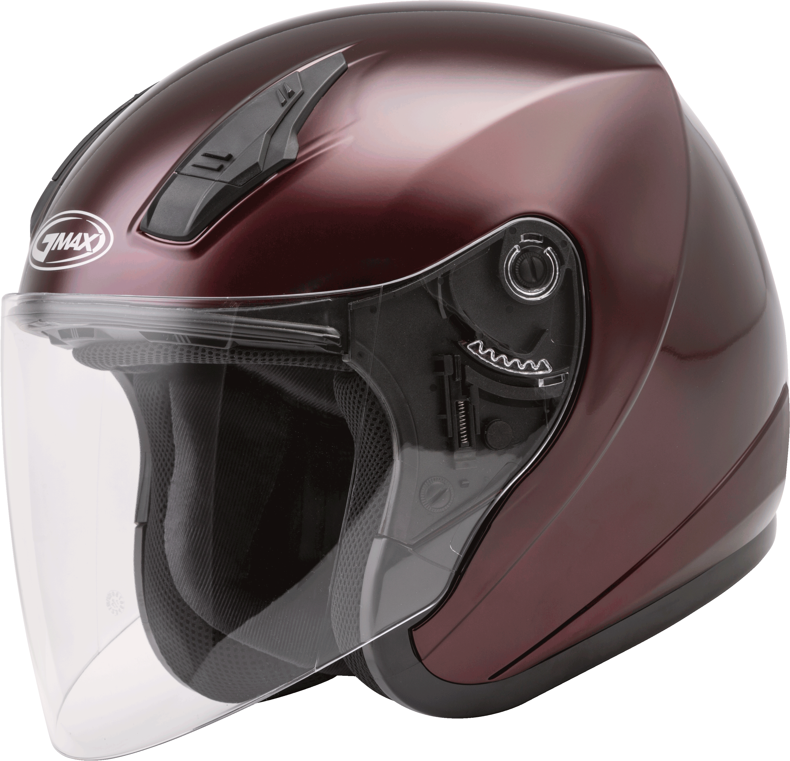 Of 17 Open Face Helmet Wine Red 3X