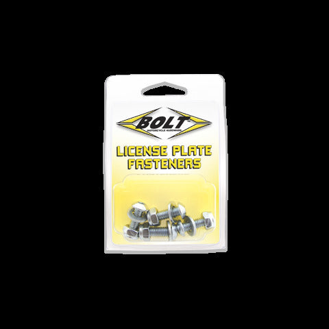 LICENSE PLATE BOLTS/NUTS ZINC PLATED STEEL 4/PK 2007-LPF