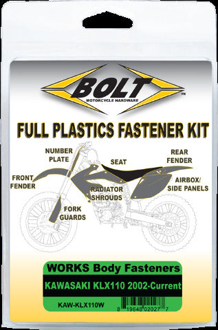 BOLT BODY WORK FASTENER KIT KAW-KLX110W