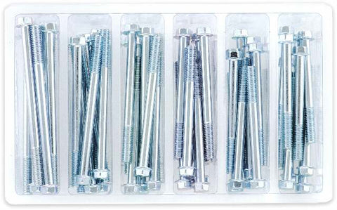 M6 8MM HEX FLANGE BOLT ASSORTMENT 60 PIECE KIT SV-M6HEXF-3