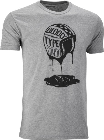 HIGHWAY 21 BLOOD TYPE TEE HEATHER XL #6331 489-1926~5