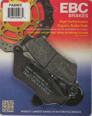 EBC BRAKE PADS FA209/2