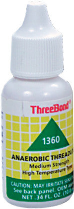 THREEBOND MEDIUM STRENGTH HI-TEMPERATURE THREAD LOCK 10ML 1360AT003