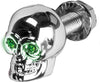HARDDRIVE LIGHTED SKULL LIC PLATE SCREW GREEN H040080