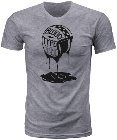 HIGHWAY 21 BLOOD TYPE TEE HEATHER LG #6331 489-1926~4